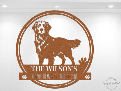 Personalized Metal Dog Breed Sign, Custom Kennel Name Decor, Pet Lover Gift