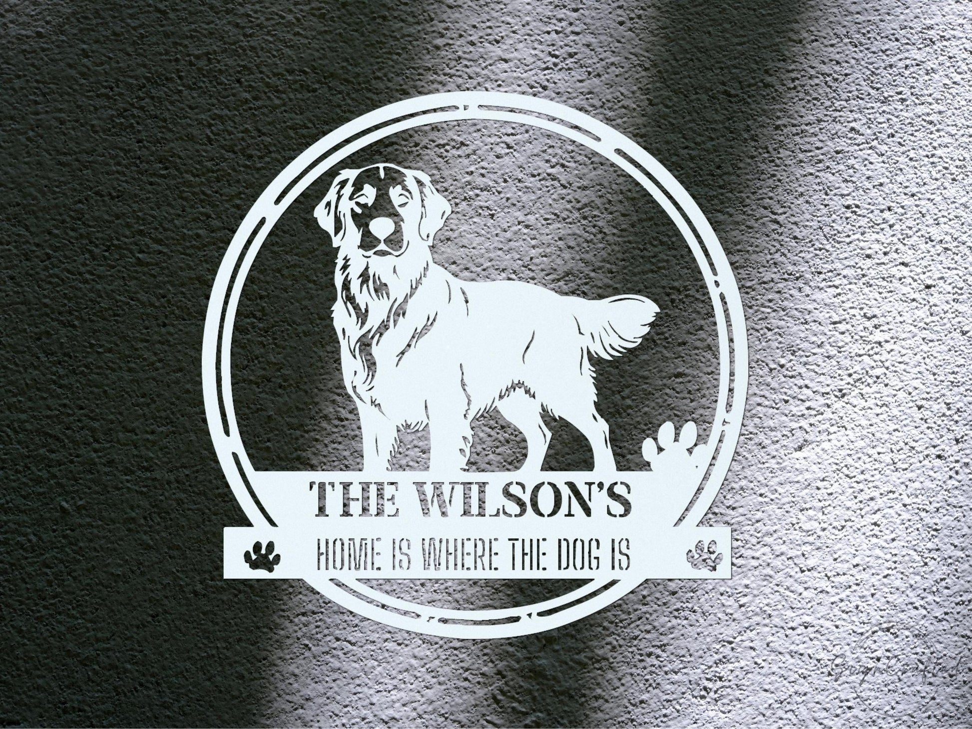 Personalized Metal Dog Breed Sign, Custom Kennel Name Decor, Pet Lover Gift